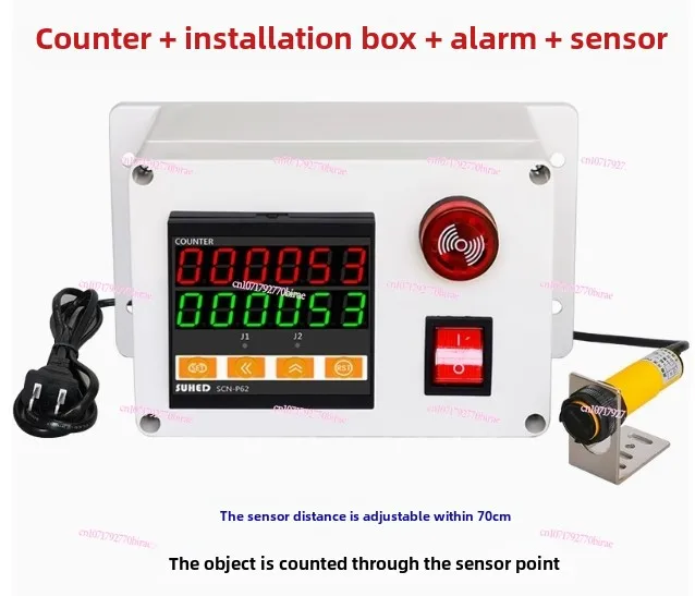 Meter Counter High-precision Roller Type Electronic Induction Length Measuring Alarm Automatic Meter Counter