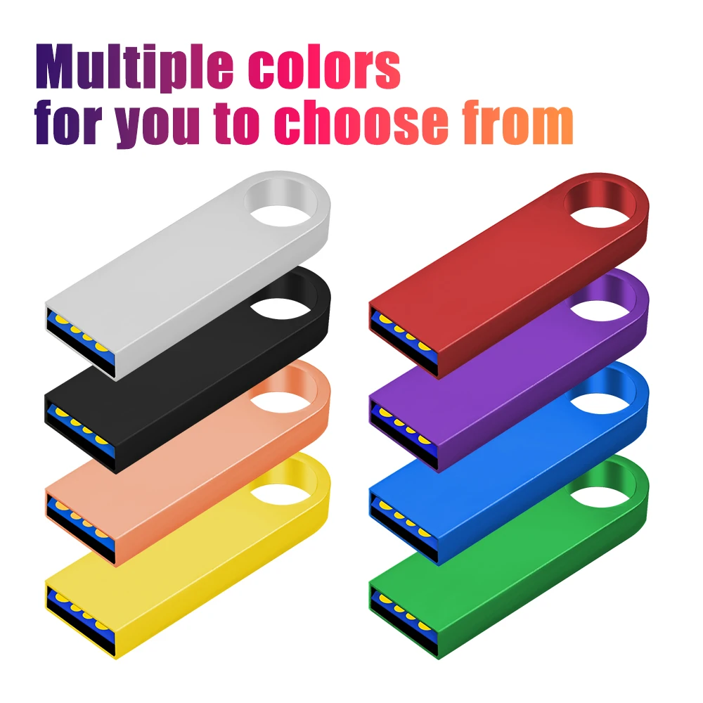 10/20/50 pcs Metal 3.0 USB Flash Drive 64GB Pen Drive criativo USB Stick 3. 0 Flash Drive Pendrive de alta velocidade personaliza o logotipo