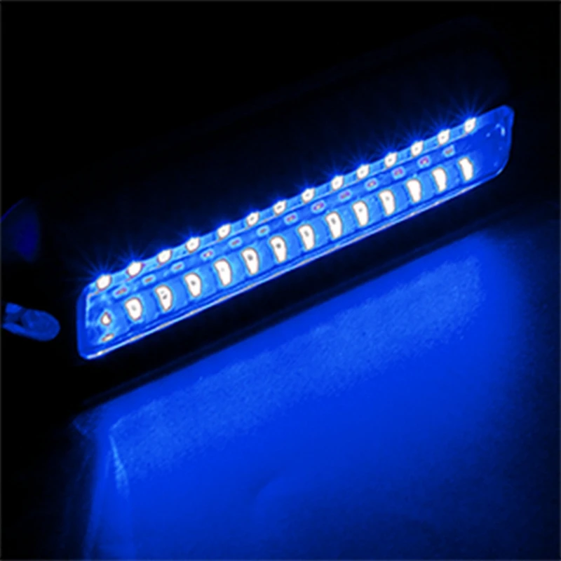 6Pcs 42LED Boat Drain Light Boat Transom Light Blue Underwater Pontoon Marine Light