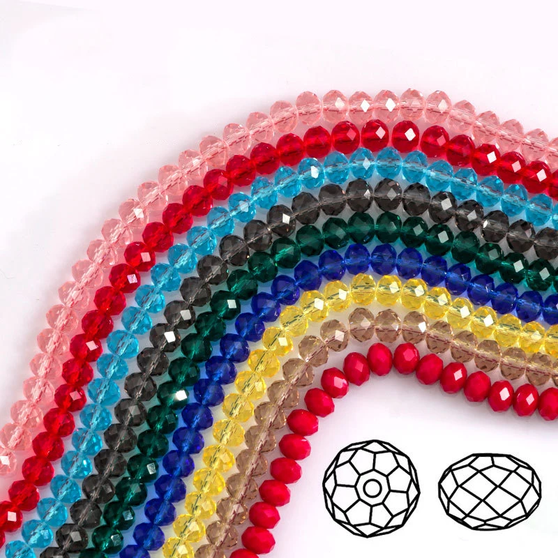 3/4/6/8mm Beads To Make Bracelets Glitter Rhinestones For Needlework Glass Beads For Jewelry Making Needlework Crystals Stones