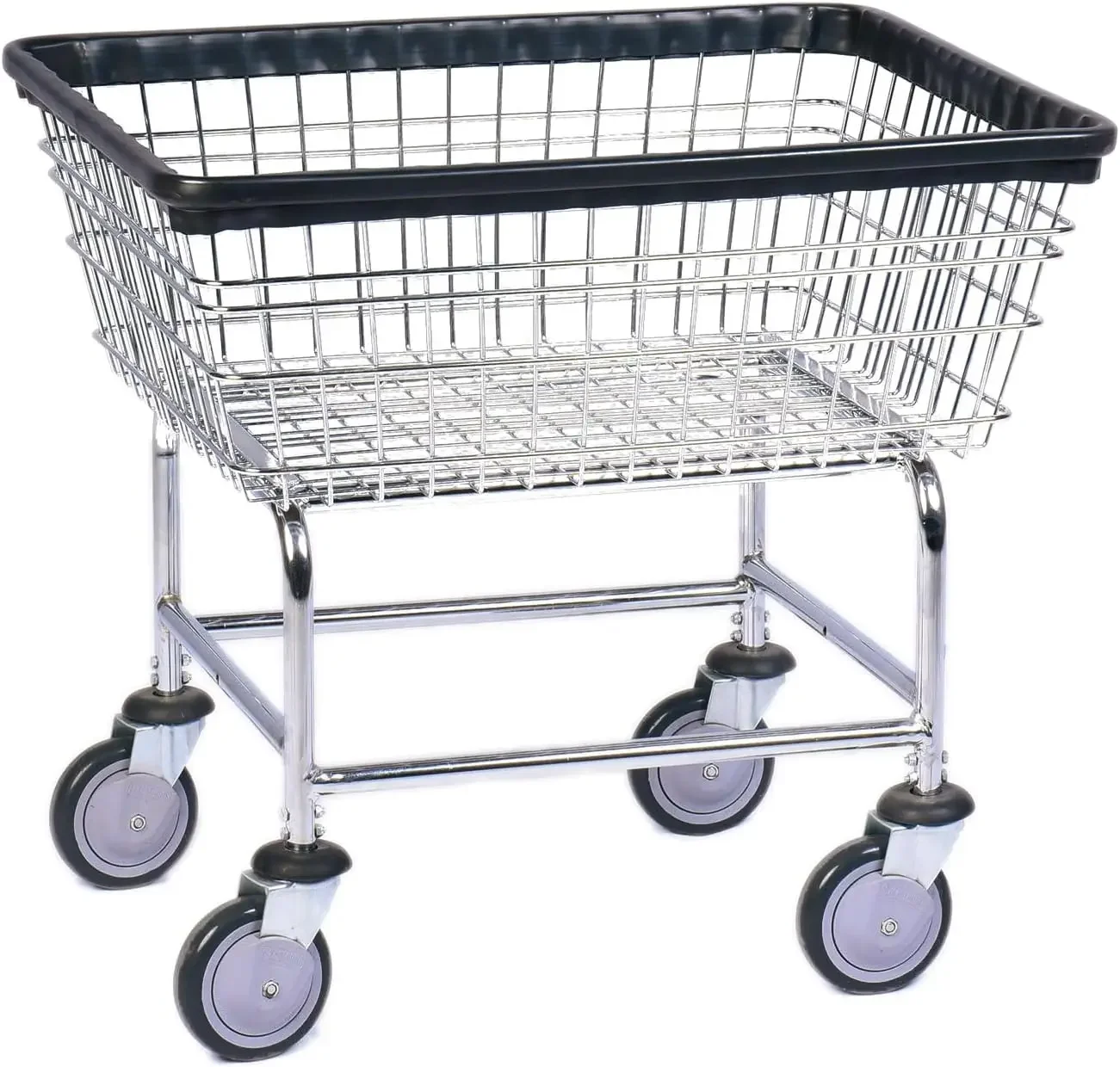 300 Everstrong Superior Wire Laundry Cart, 2.8 Bushel, Chrome