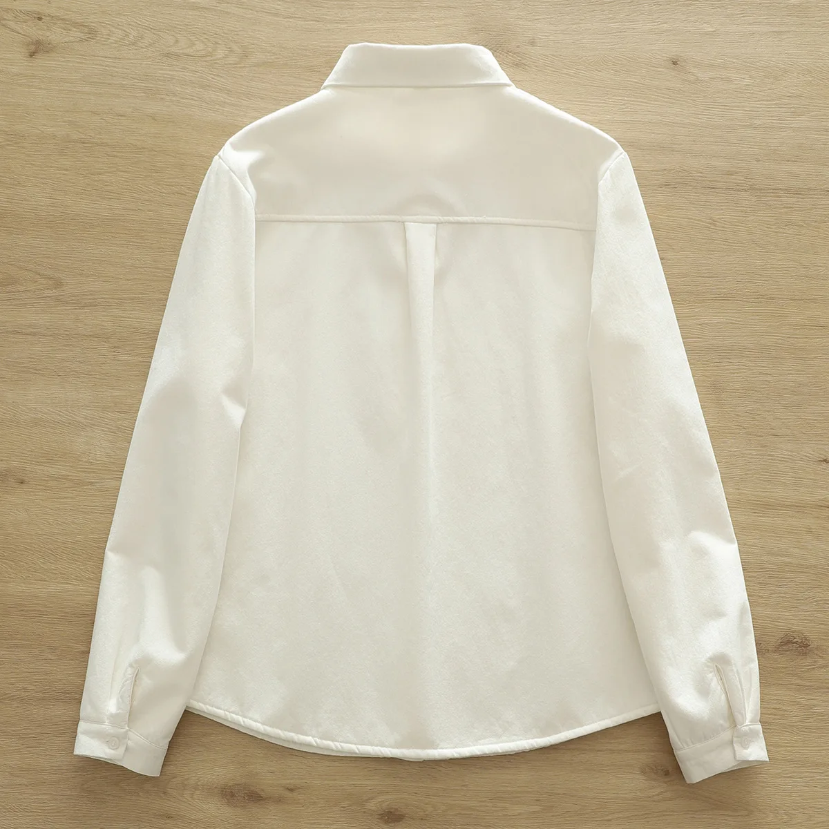 جديد 2025 الخريف قميص قطني بكم طويل الصوف ، المرأة التلبيب الأزهار التطريز ، موري فتاة مزاجه بلوزة فضفاضة دافئة T5O883CC #4