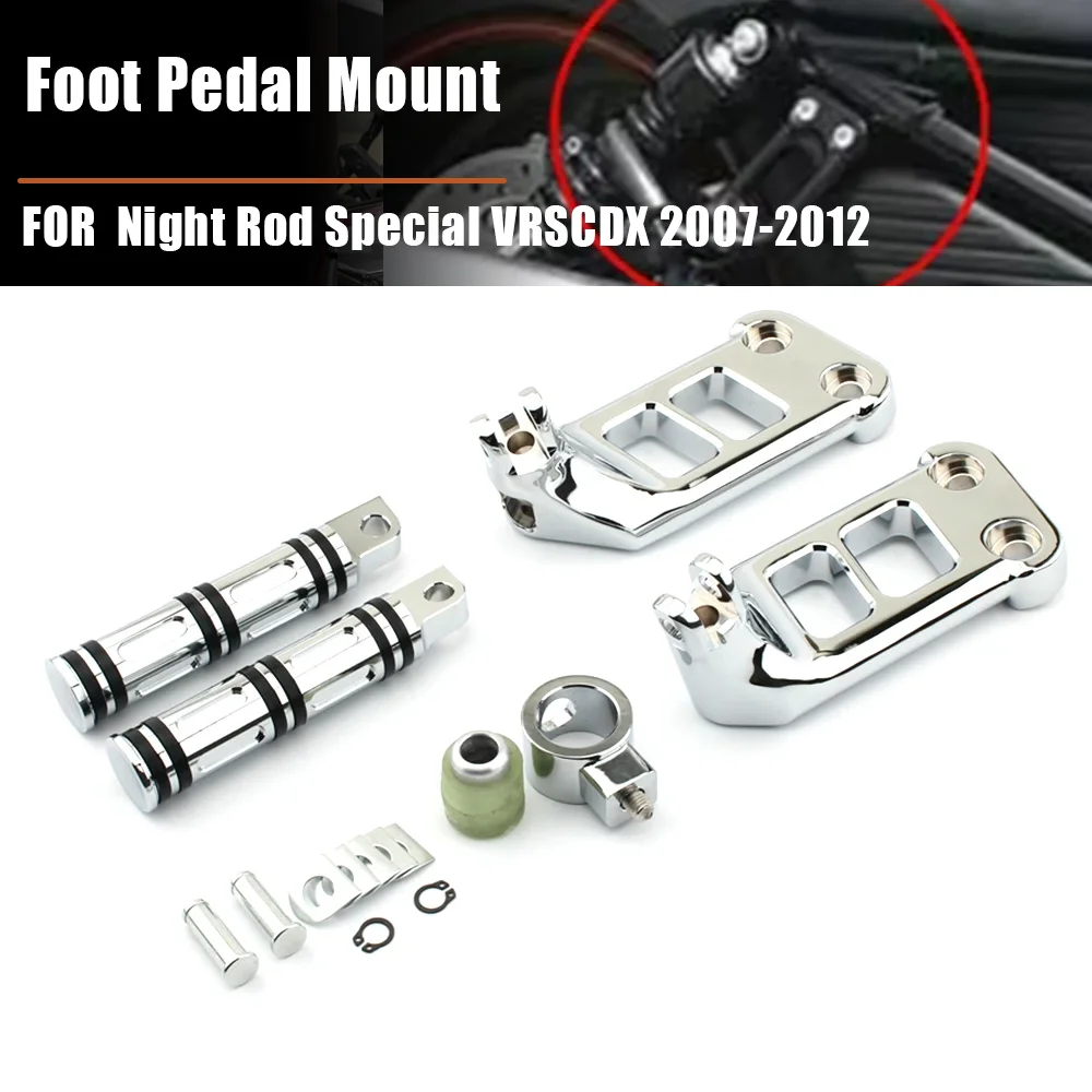 Rear Passenger Footpegs Footrests Bracket Foot Pedal Mount For Harley-Davidson Night Rod Special VRSCDX Anniversary 2007-2012