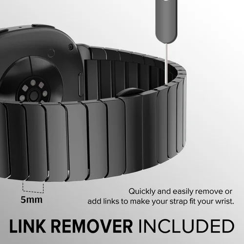 Imagen 2 del producto Correa de acero inoxidable sin huecos para Samsung Galaxy Watch 8, correa de Metal clásica de 46mm para Galaxy Watch 8, pulsera de lujo de 44mm y 40mm