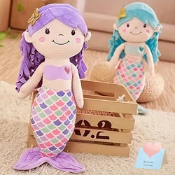 30cm viola sirena peluche morbidi cuscini bambola cotone pesce blu bellezza animali di peluche regalo di compleanno per ragazze bambini