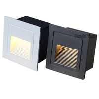 LED Wall Lamp Dimmalbe Stair light Recessed LED Step Lamp Pathway Wall Corner Lamps AC85-265V Wall Light DC12V 3W Aluminum