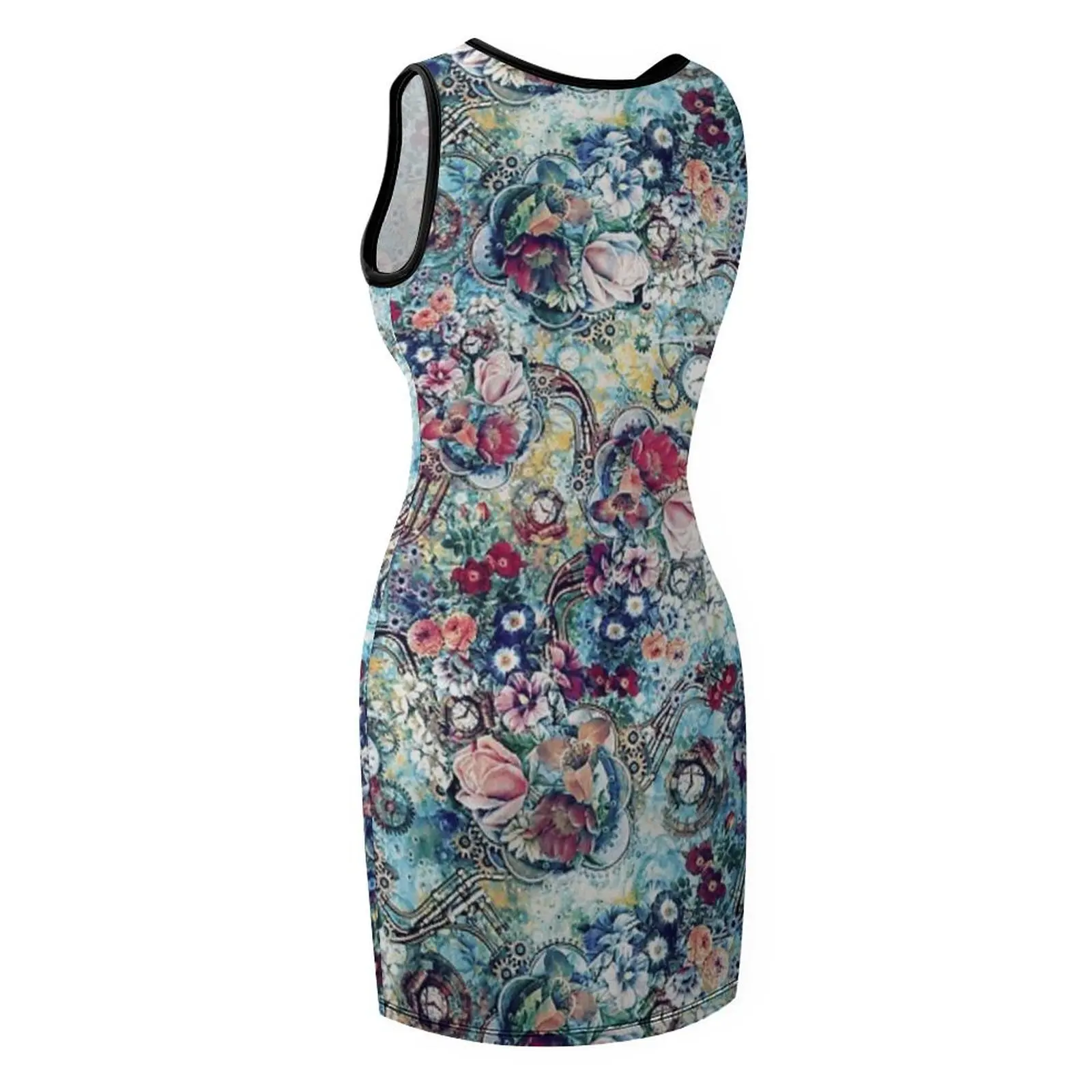 Steampunk fleurs II robe d'été sans manches robe sexy sensuelle pour les femmes robes de soirée robe de soirée de luxe femme pour mariage