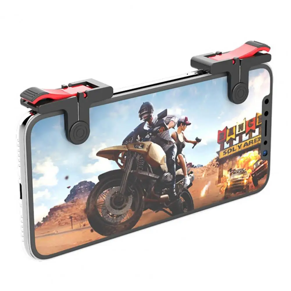 1 Pair D9 Plastic Mobile Phone Holder Gaming Triggers Game Controllers Gamepad For PUBG Controller 6 Fingers Gamepad Joystick