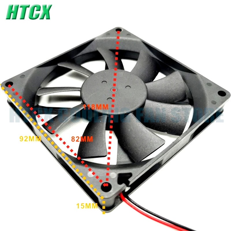 New 9015 9CM Dual Ball 12V 0.30A Four Wire PWM Temperature Controlled Ultra-thin Fan 90 * 90 * 15mm TD9215B12H