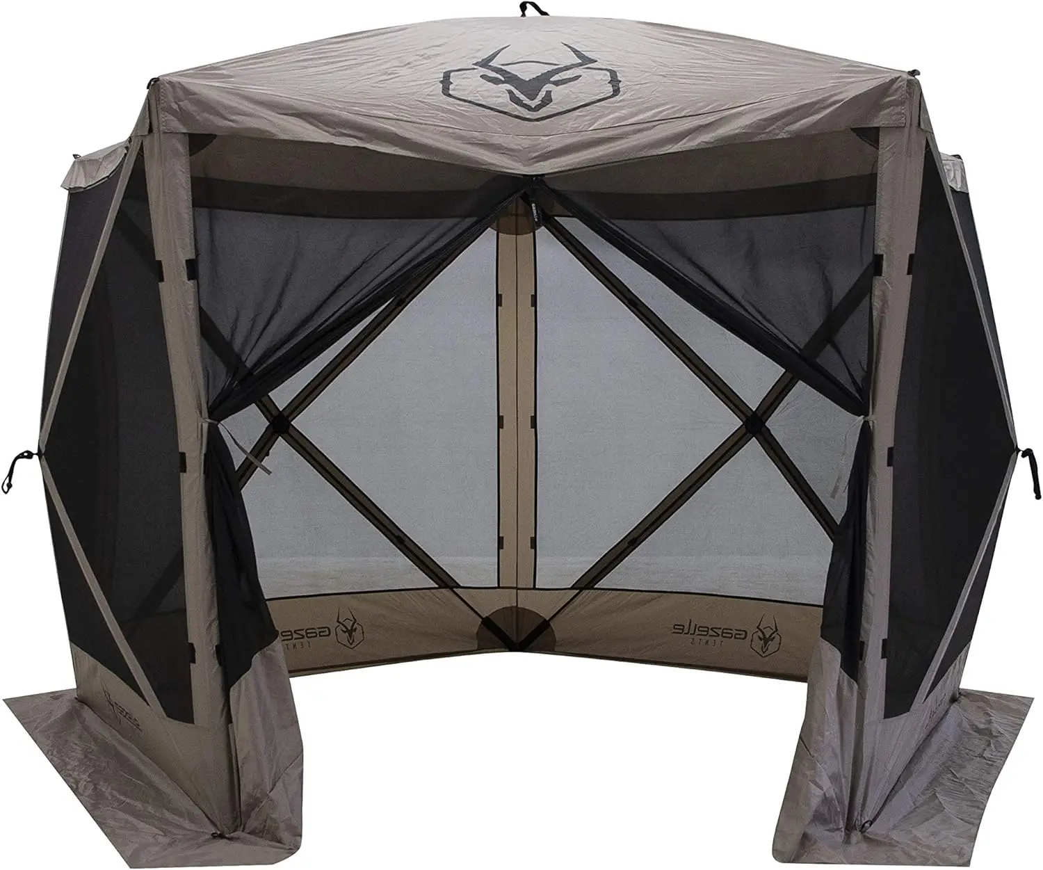 Desert Sand 5-Sided Portable Gazebo for Outdoor, Easy Pop-Up, Durable, Waterproof, UV Resistant