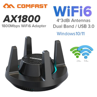 Powerful CF-959AX WiFi 6 USB Adapter 2.4G & 5G AX1800 High Speed Wireless Dongle Network Card WiFi6 Adapter USB3.0 For Win10/11