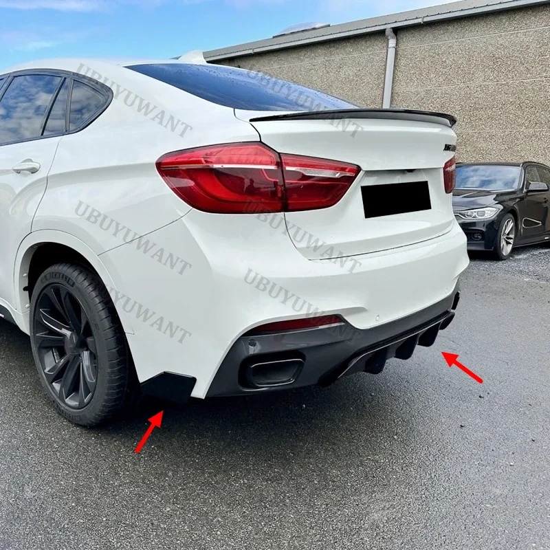 Für BMW X6 F16 Heckdiffusor Spoilerlippe Stoßstangenschutz Karosserie-Kit 2014-2019