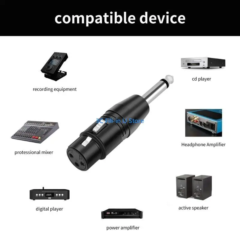 g8ta 3pin أنثى إلى 6.35mm 1/4inch trs موصلات صوت أحادية الذكور لمعدات الصوت الاحترافية