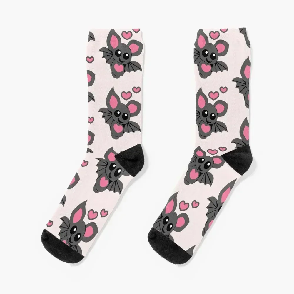 

Cute Baby Bat Pink Socks valentine gift ideas cartoon FASHION Men's Socks Luxury Women's