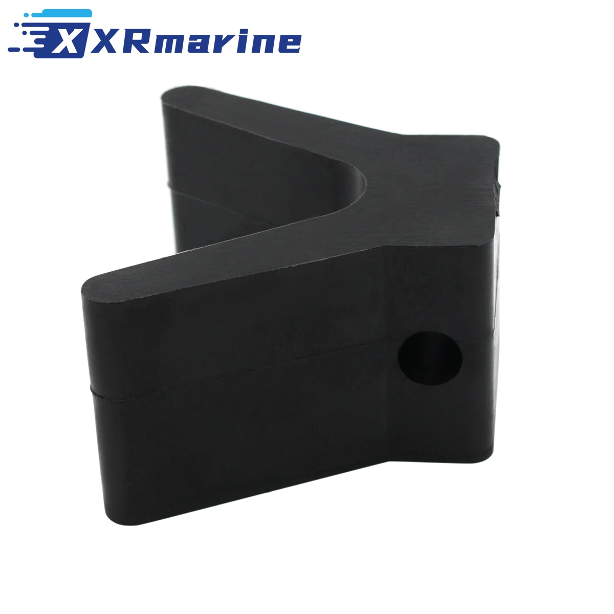 2 Inch Mounting Width Boat Trailer Black Molded Rubber V Bow Stop