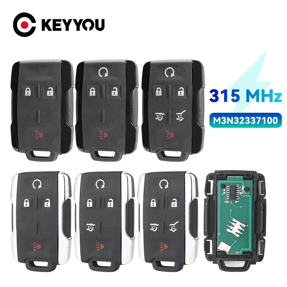 

KEYYOU новый автомобильный дистанционный ключ для Chevrolet 2014-2018 Silverado Colorado GMC 315 МГц FCCID M3N32337100 без ключа Go