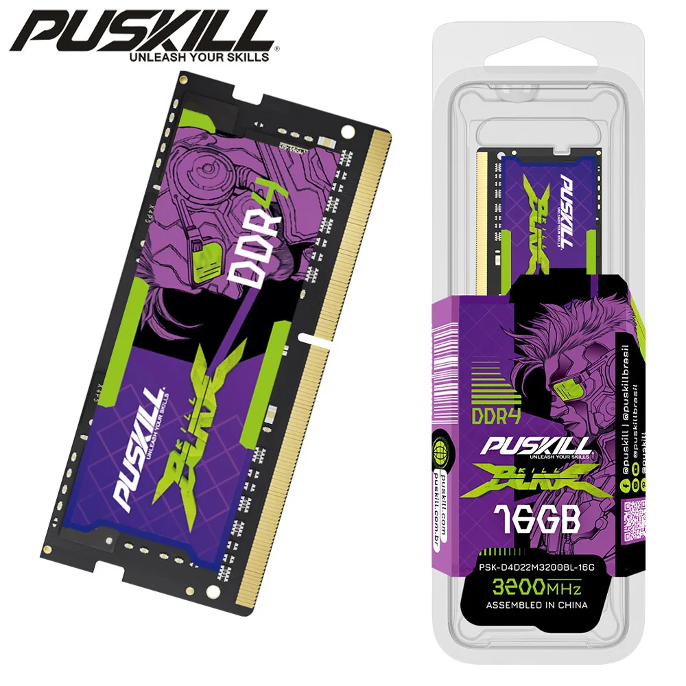 PUSKILL Produtos quentes Ram DDR4 8GB 4GB 16GB 2400mhz 2133 2666mhz Sodimm Notebook Memória de laptop de alto desempenho