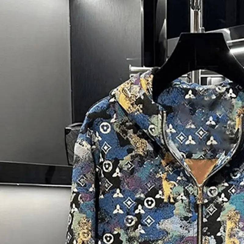 American retro trendy brand lazy style casual men's hooded long-sleeved jacket jacket wearing zipper trend ruffian handsome