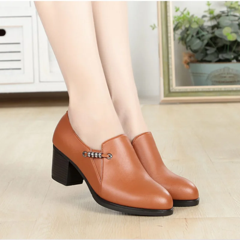 AIYUQI 2024 Autumn Genuine Leather Women Office Shoes High-heeled Sexy Women Dress Shoes Big Size 41 42 43 Women Party Shoes