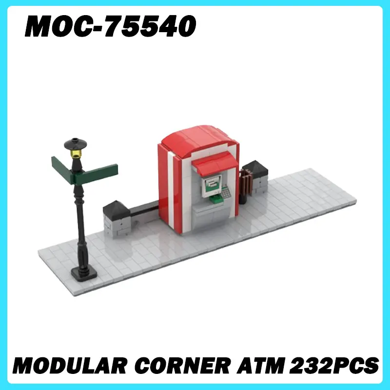 MOC-75540 Micro Architecture Modular ModularมุมATM Building Blocks DIYชุดอิฐปริศนาของเล่นอิฐของขวัญวันเกิด232PCS