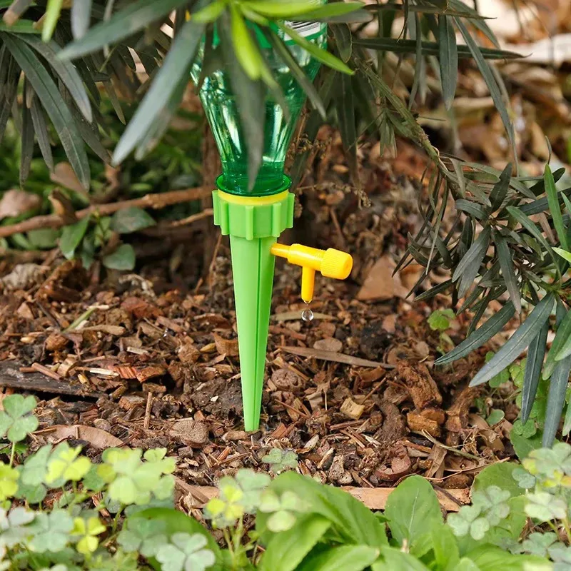 6–24 Stück automatisches Tropfbewässerungssystem für Blumen, selbstbewässernd, Gewächshaus, Garten, verstellbare automatische Tropfvorrichtung