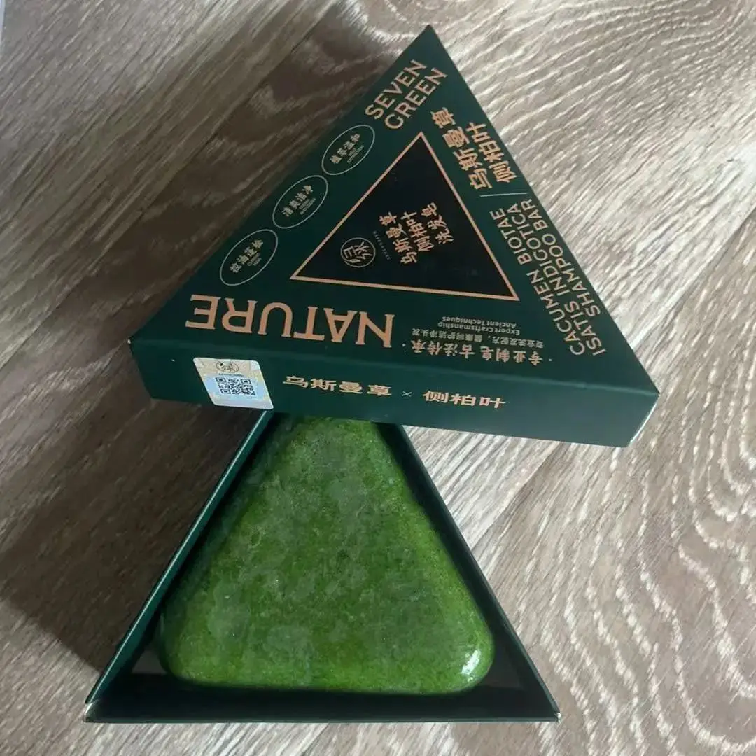 Siebgrünes Usman-Grasshampoo, handgemachte Seife, nährend, Haarölkontrolle, erfrischende, flauschige und beruhigende Haarfollikel