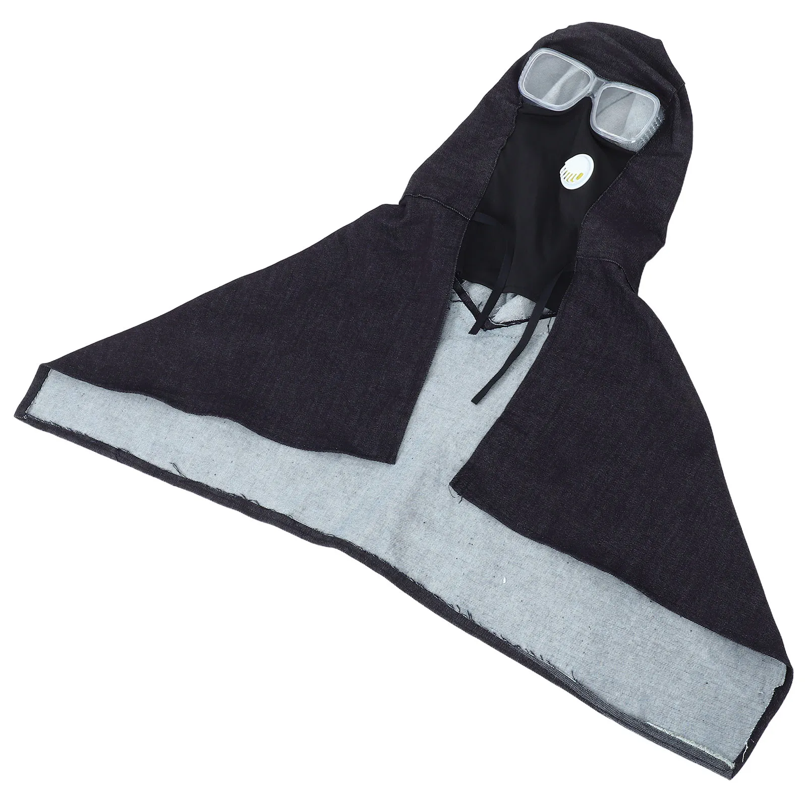 

Denim Protective With Goggles Comfortable Breathable Unisex Sandblasting Hood For Woodworking Dust Protection Eye Safety Gear