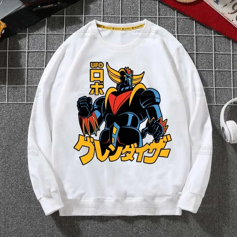 Goldorak robot UFO space sweatshirts Harajuku Grendizer nostalgia streetwear Autumn Spring o neck pullover Goldrake hoody Mens