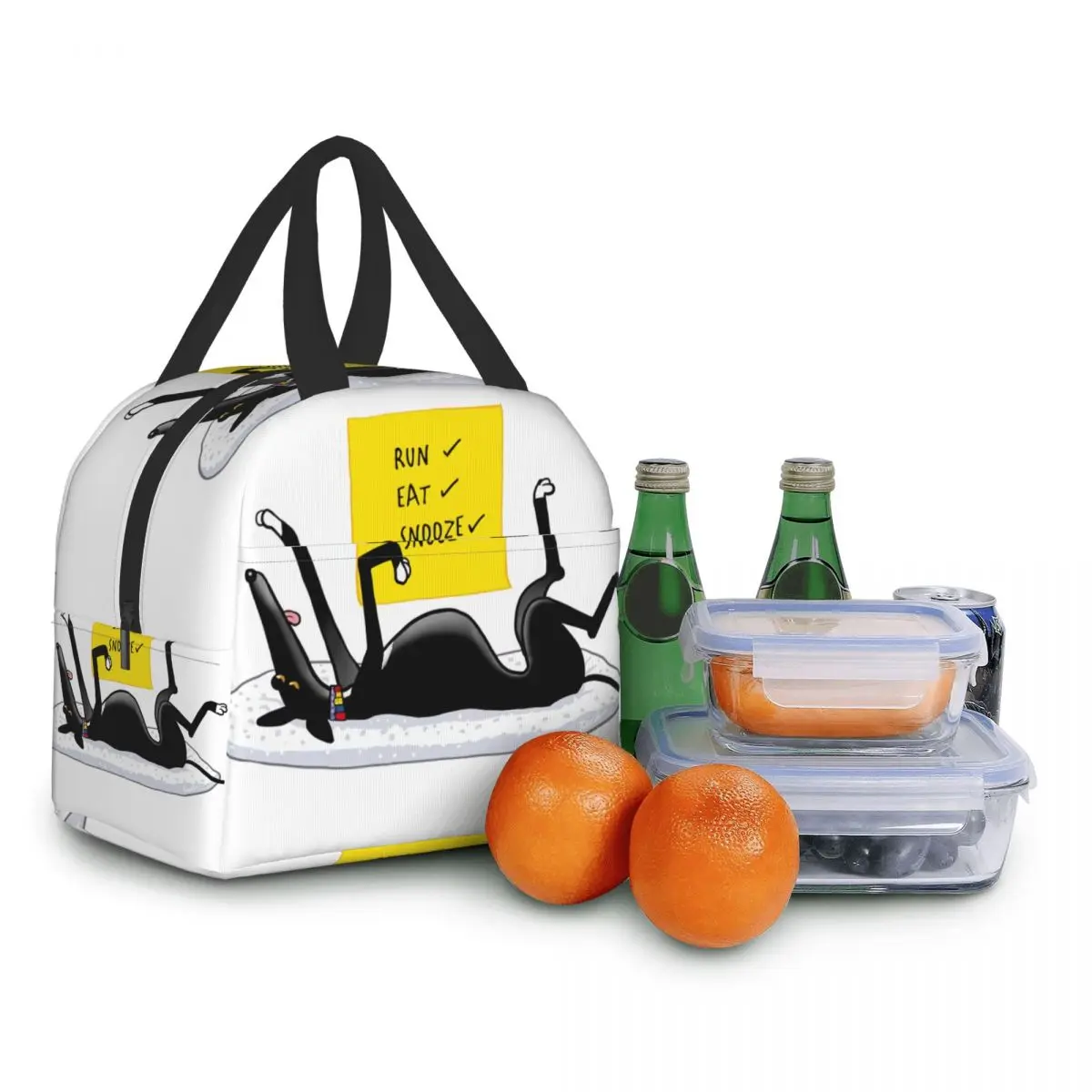 Greyhound Dog Resuable Lunch Box Women multifunzione grey Thermal Cooler Food Insulated Lunch Bag Kids School Children