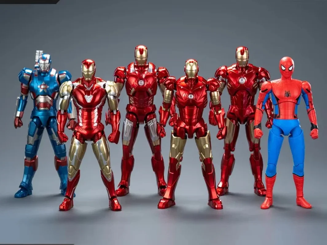 Marvel Heroes Unlimited Legend Iron Man 6 Figurine Articulée Surprise Boîte Mystère Décoration de Bureau Jouet Cadeau Souvenir pour Garçon