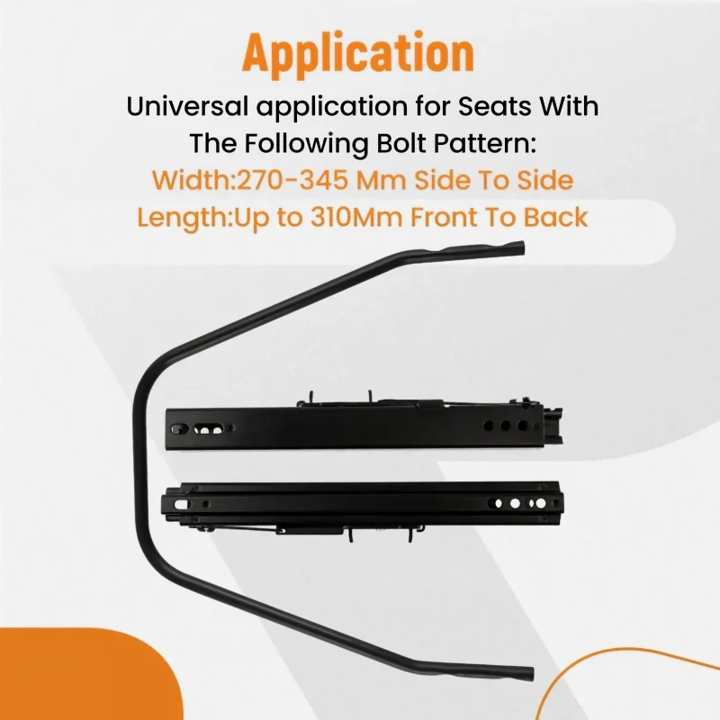 Car Seat Slide Runners Rails Set Dual Locking Adjustable Slider Bracket Kit For RV Boat Truck Vehicle