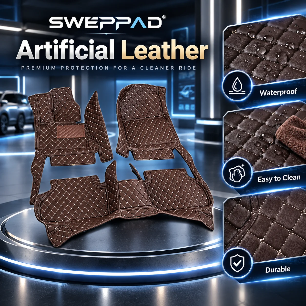 For Jeep Compass 2017 2018 2019 2020 Car Floor Mats All Weather Carpet Cover Floor Liners Interior Protector Accessories