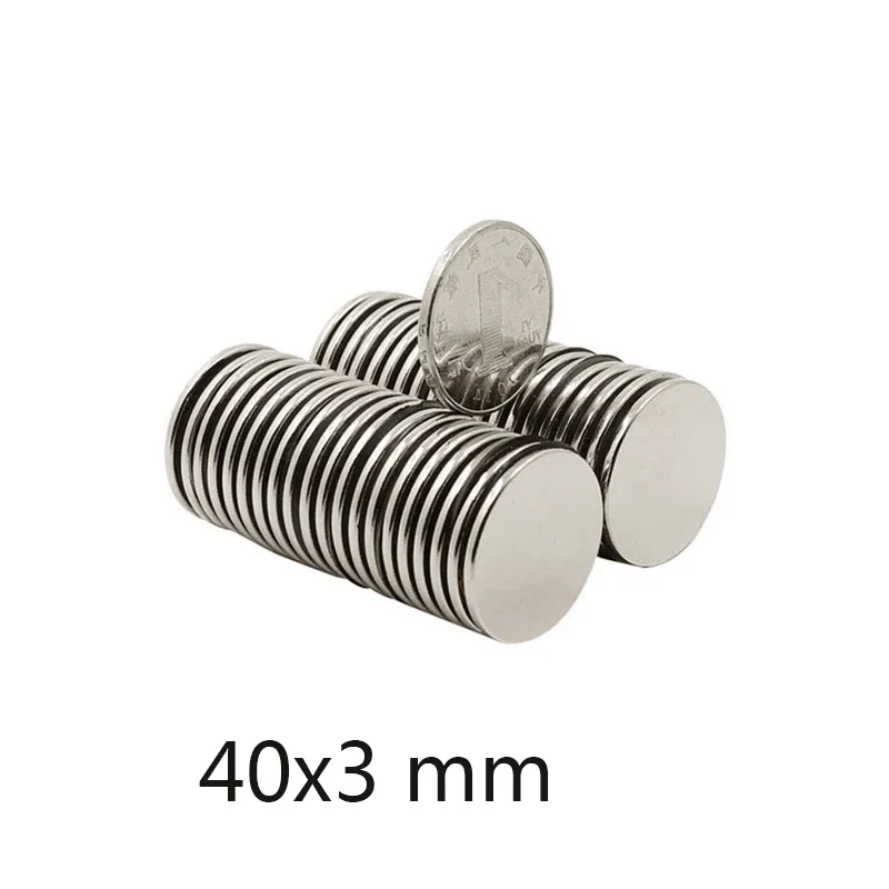 N35 40x2mm 40x3mm 40x5 Magnet Neodymium strong Magnets Nickle Coating 40*5  Motor Search Magnetic Fridge DIY Balls Toy Machine