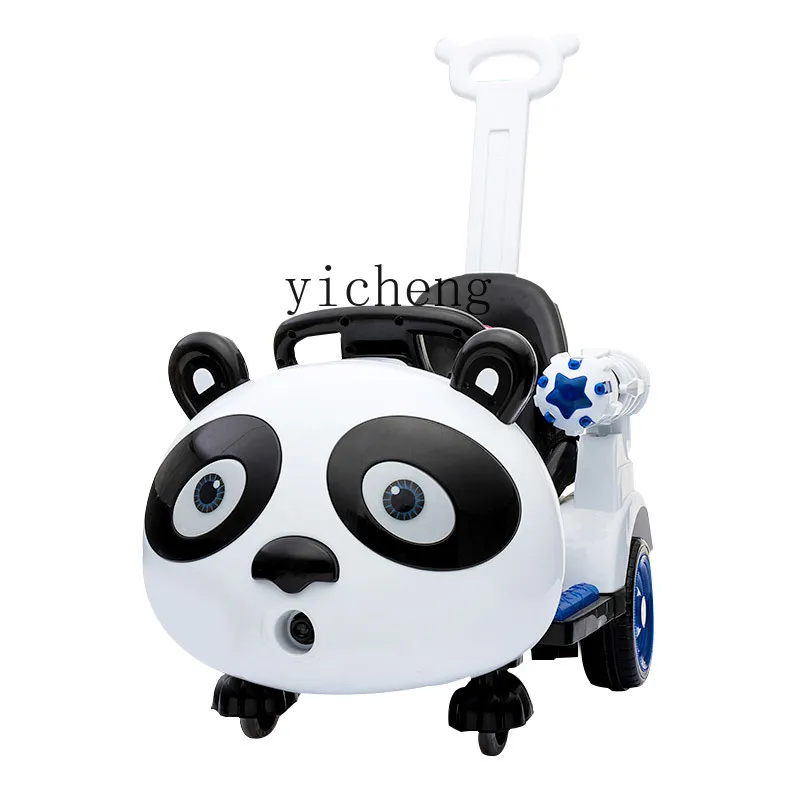 

Tqh Children's Electric Car Four-Wheel Car Baby Indoor Kiddie Ride with Remote Control Toy Car Seated Baby Motorcycle