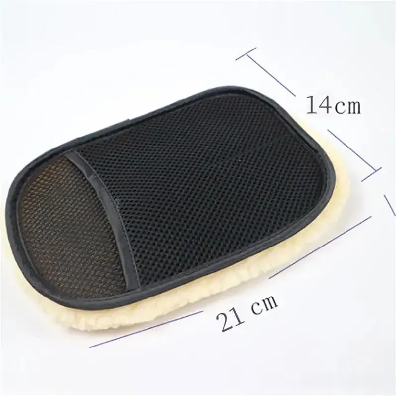 1 قطعة صوف ستوكات جيد لينة السيارات قفاز غسيل السيارات تنظيف السيارات تنظيف قفاز دراجة نارية غسالة الرعاية طلاء السيارات #6