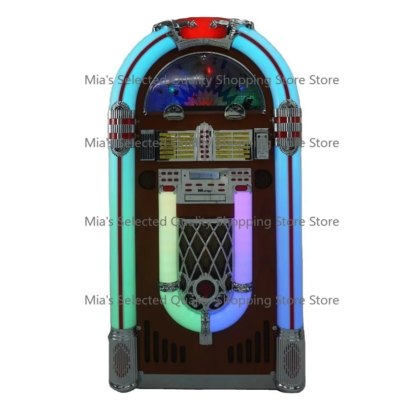 American Retro Style Digital Jukebox for Bluetooth USB SD Card Playback Functions with Colorful LED Light Consumer Electronics