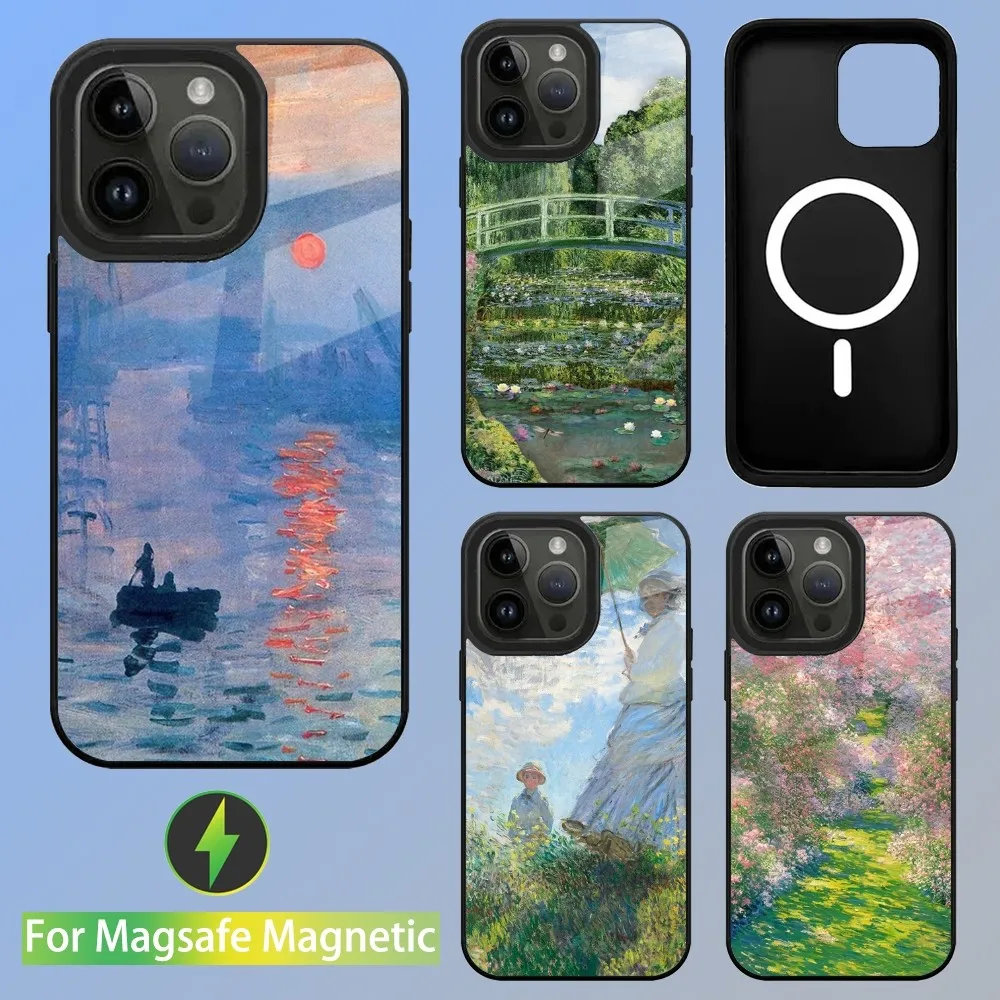 

Claude Monet Impressionist Arts Phone Case For iPhone 15,14,13,12,11,Plus,Pro,Max Mini Magsafe Magnetic Wireless Charging