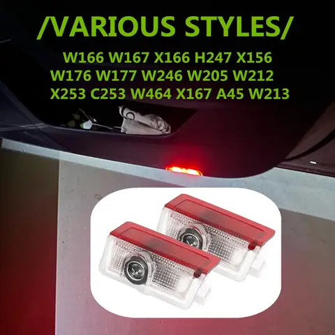 메르세데스 벤츠 W212 W213 W166 W167 X166 X167 W176 W177 W205용 신형 LED 자동차 도어 경고 환영 고스트 섀도우 라이트 액세서리