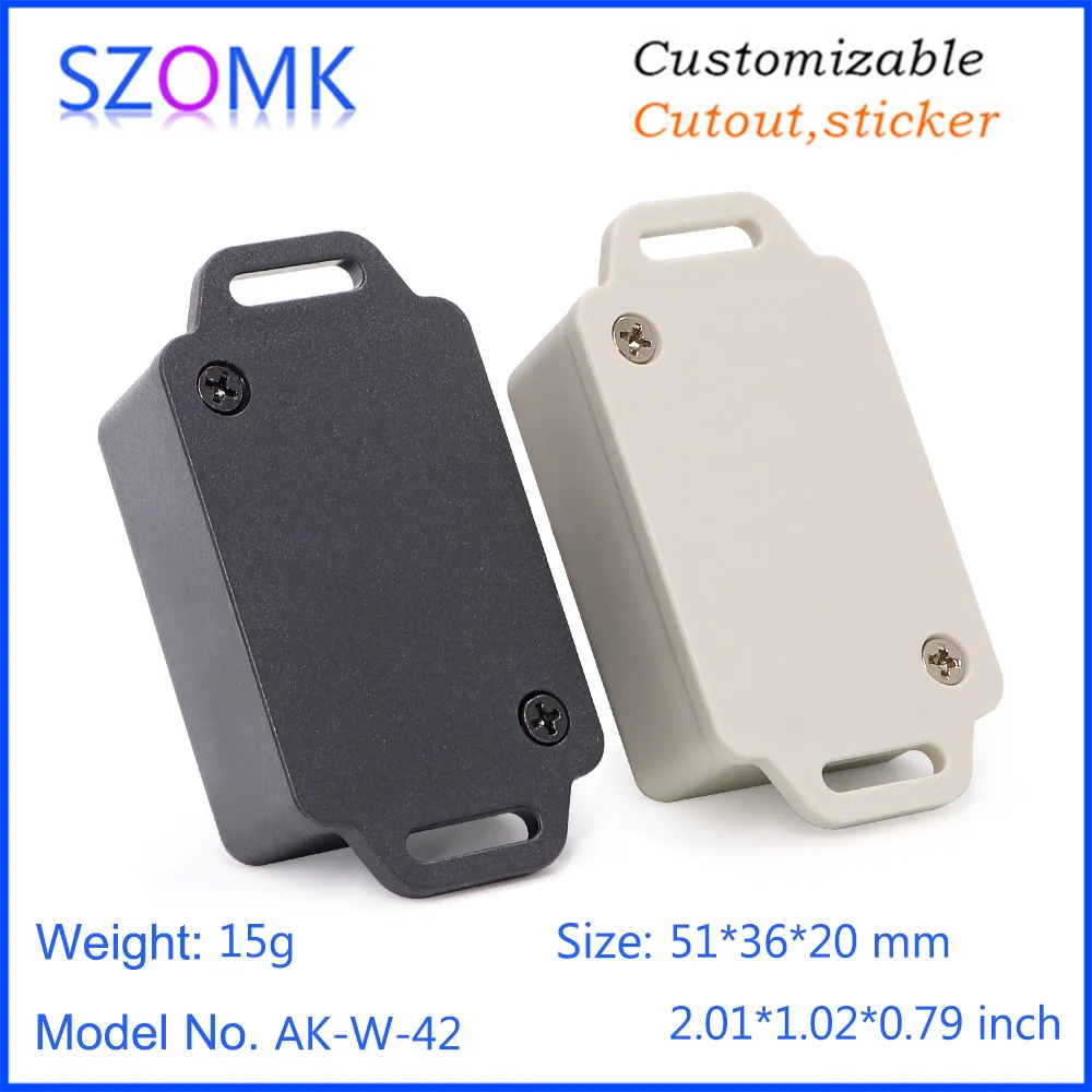 SZOMK Wall mounting plastic enclosure (10Pcs) 51*36*20mm electronic project box electronic case plastic housing for PCB abs