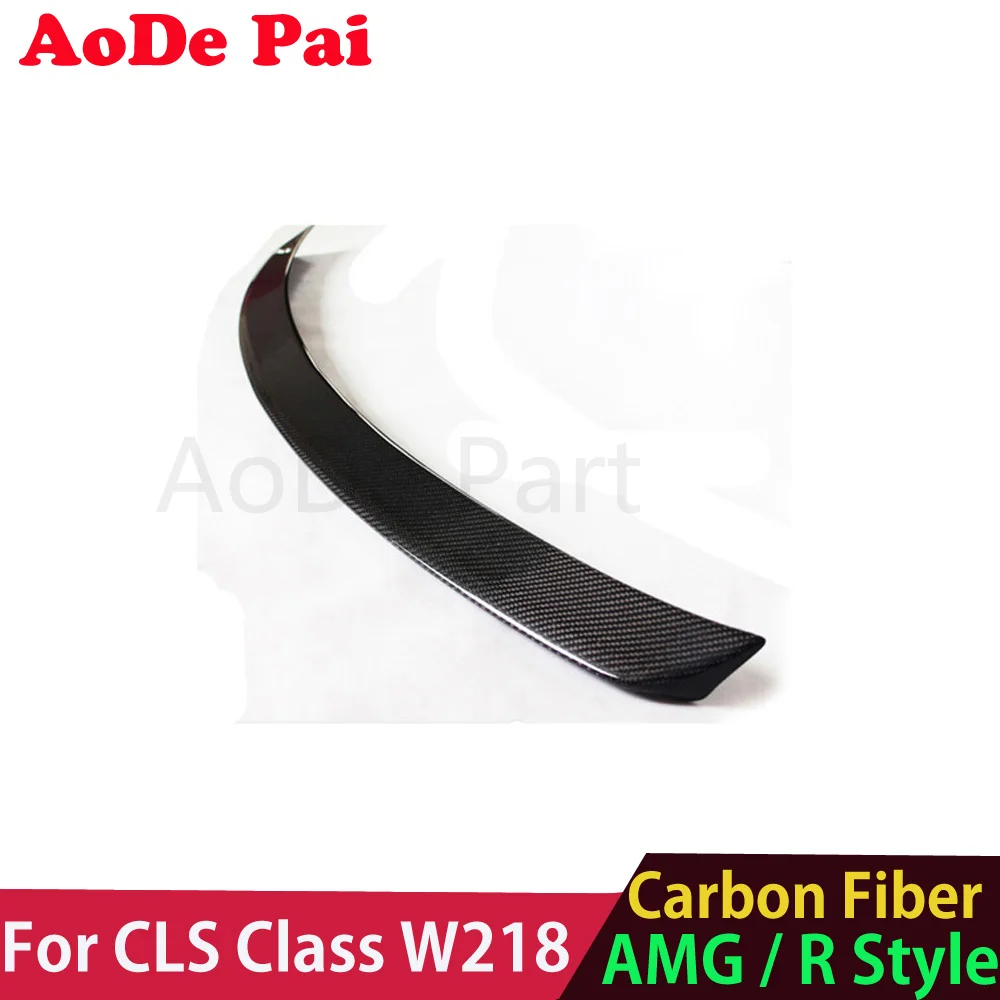 C218 Spoiler Carbon Fiber Rear Trunk Spoiler for Mercedes CLS Class W218 2011-2016 AMG / R Style