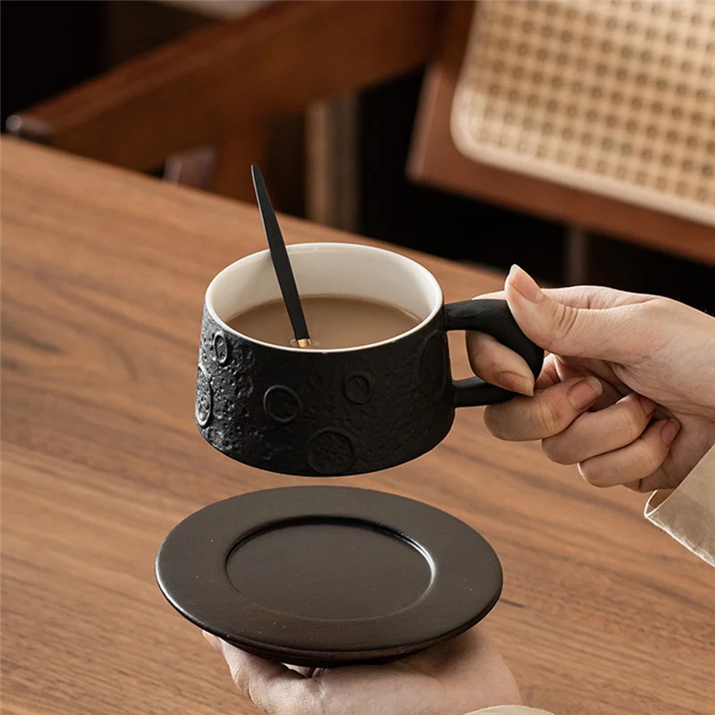 

A23P Кофейная чашка Planet в японском стиле, бытовой простой набор чашек и блюдца для латте, чашка для молока для завтрака