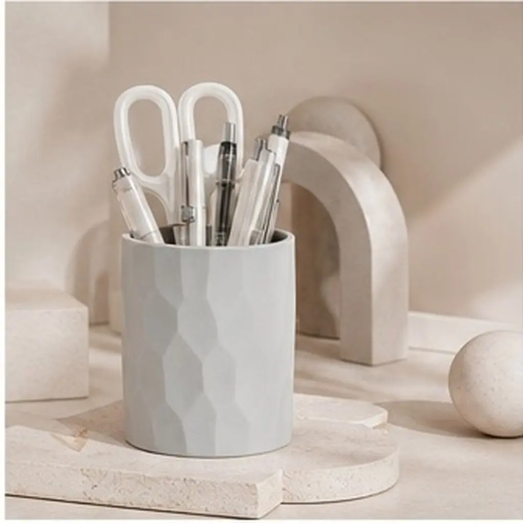 Silicone Pen Holder White Large Capacity Multifunctional Pen Organizer for Home Office School Stationery Container