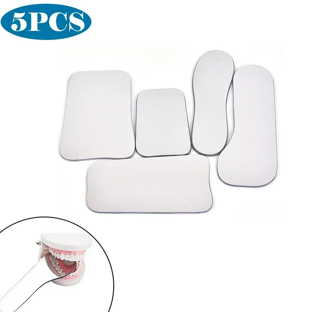 

5Pc Dental Intraoral Photographic Glass Mirror Rhodium Occlusal 2-Side Reflector 1Set