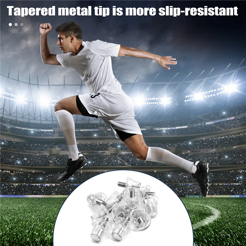 B06C-12 pezzi Bocchette da calcio Borchie Scarpe Stud Sostituisci componente Accessorio sportivo Punte per scarpe da calcio con chiave