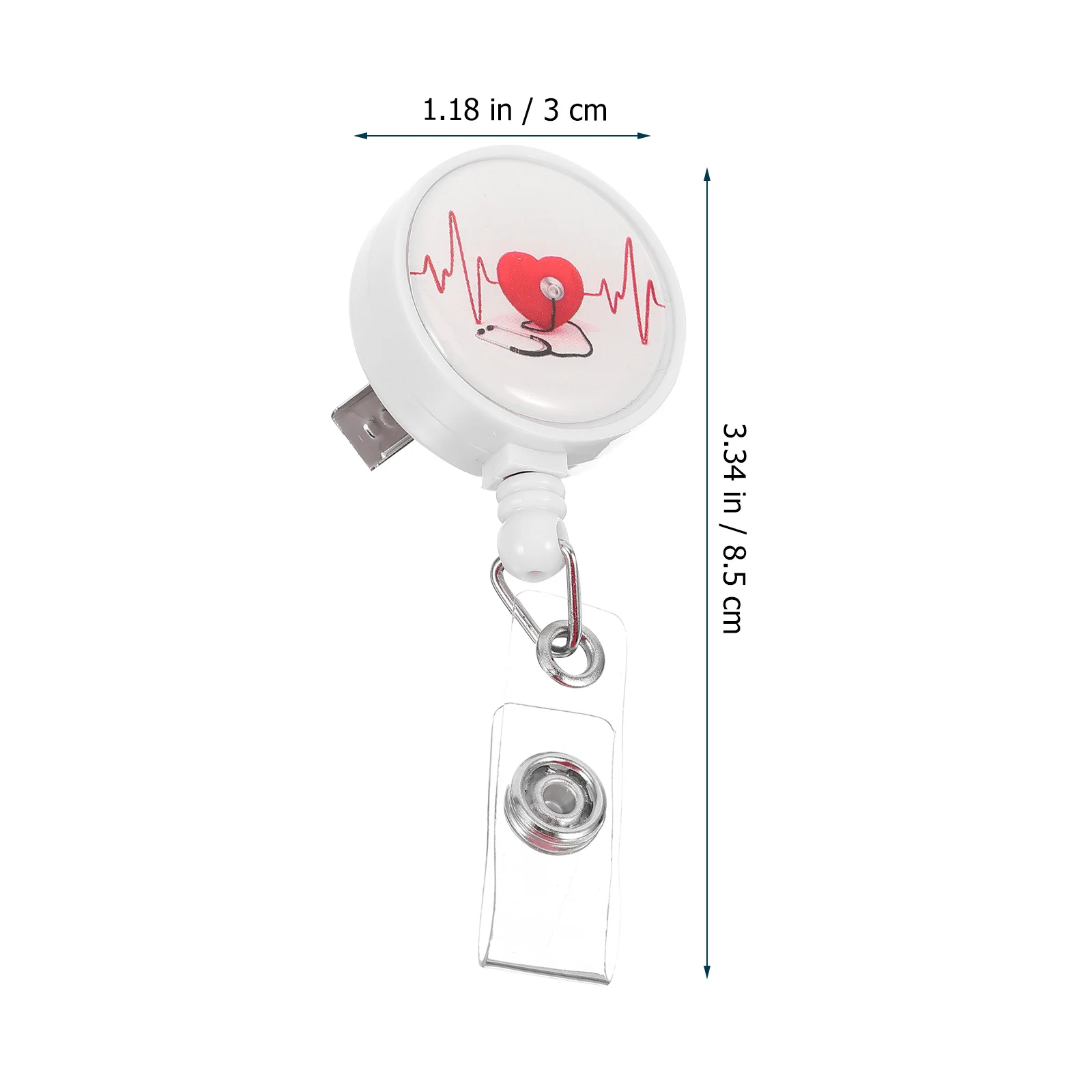 2 pçs enfermeira retrátil titular do crachá carretel clipe nome tag titular trabalho id cartão organizador chaveiro multi-funcional