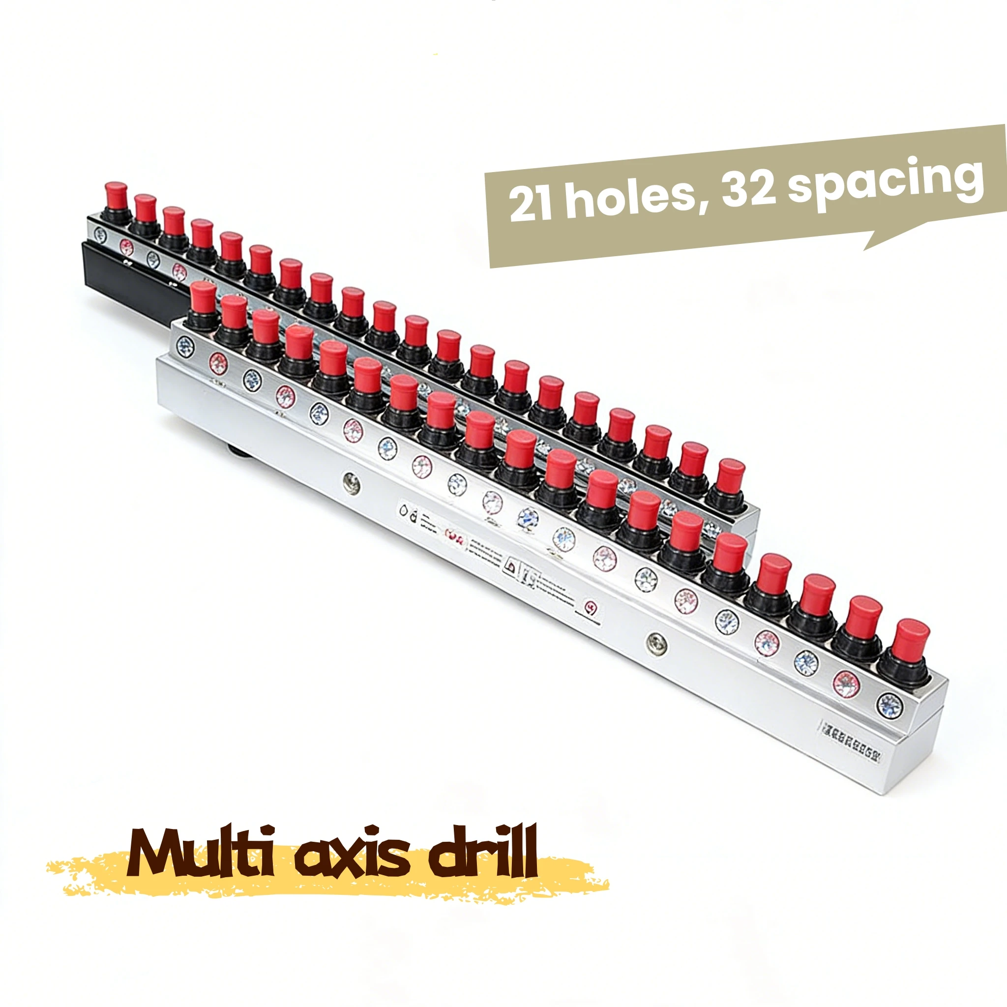 Woodworking Multi-Axis Drill Press Bag Connection Head with 21 Holes 32mm Spacing for Precision Drilling Woodworking Machinery