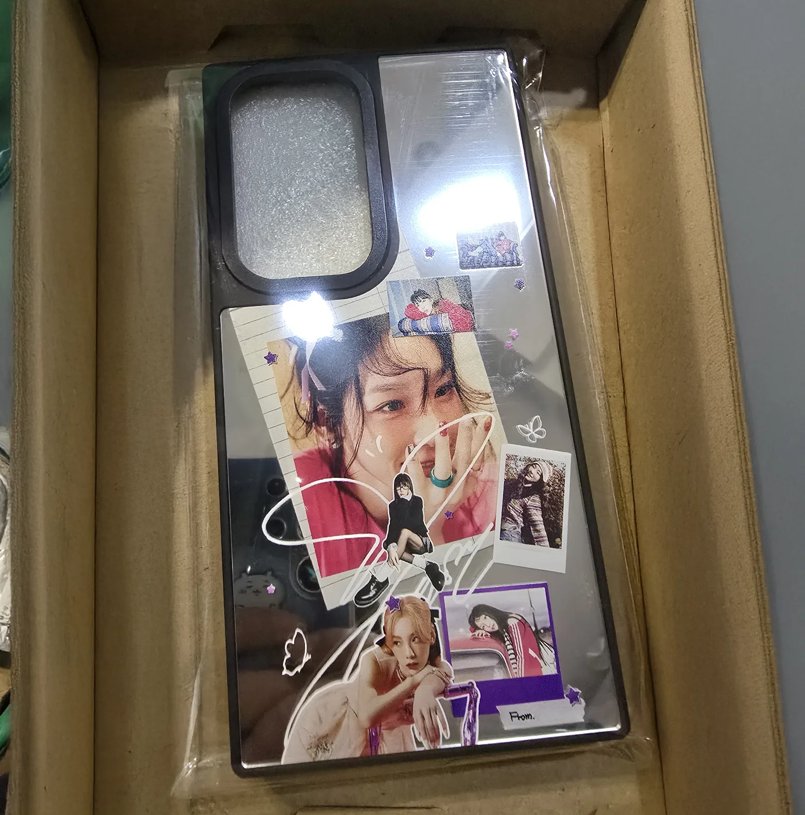 

Girl Stickers Mirror / Acrylic Magnetic Phone Cover for Samsung Galaxy S23 S24 S25 Ultra S25+ Plus Case