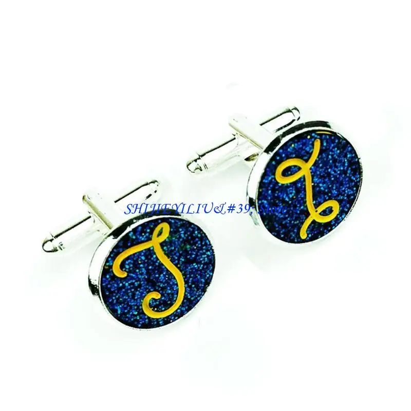 E21F Cufflinks Cuff Button Silicone Mold Tray Round Symbol Hanging Pendant Ornament Epoxy Resin Casting Mould DIY