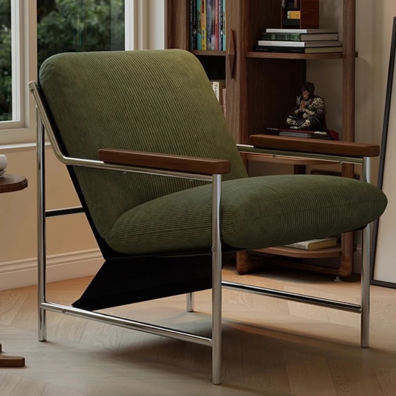 

Одиночное кресло для гостиной в винтажном стиле, дизайнерское кресло для отдыха в стиле ретро, современное роскошное кресло с креслом, удобное кресло для чтения для отдыха