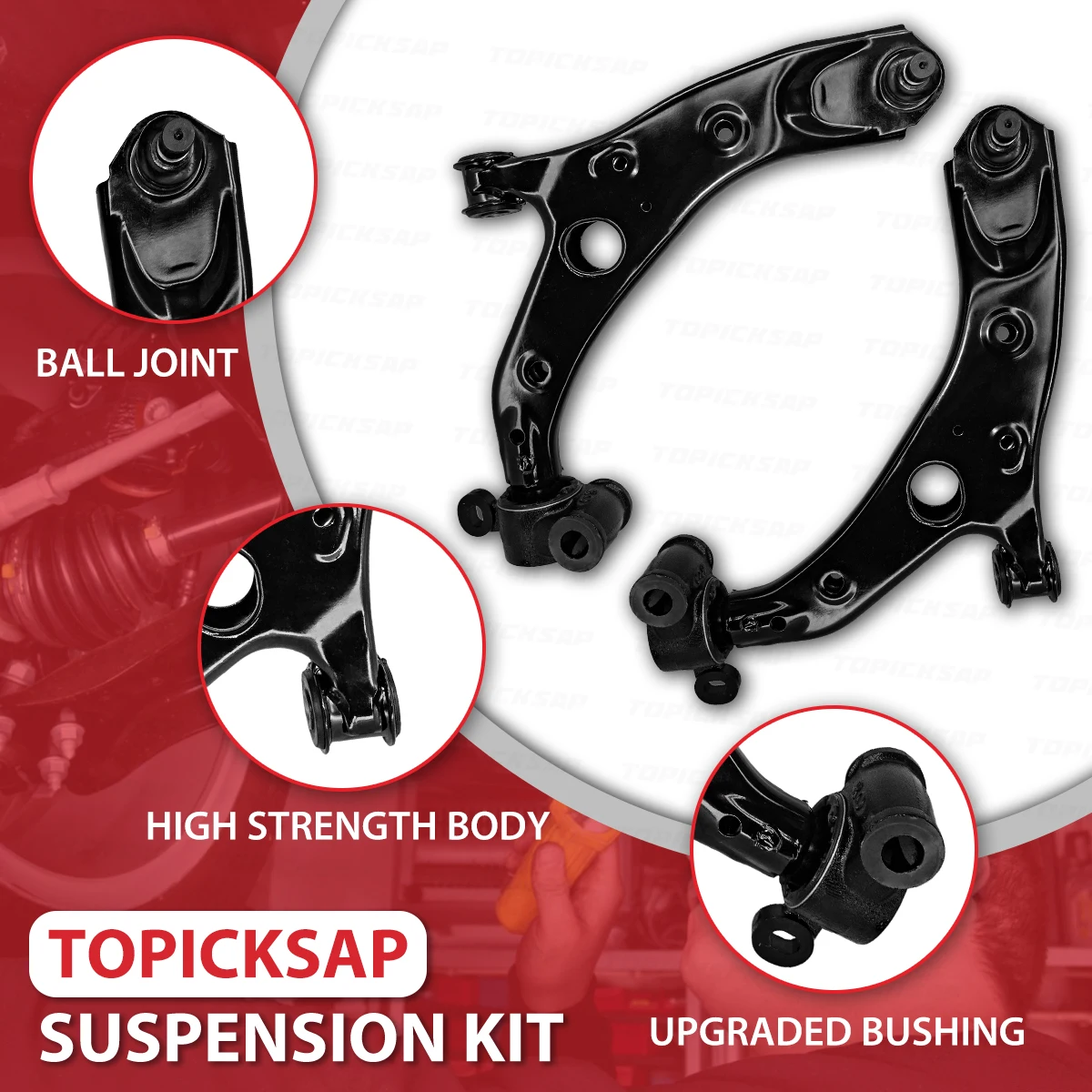 TOPICKSAP 1 قطعة ذراع التحكم الأمامي الأيمن السفلي GHP934300C GHP934300B لمازدا 6 2014 2015 2016 2017 2018 2019 2020